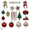 Rustic Christmas Adventure Ornament Bauble 60 Piece Set, Camping Truck, Acorns, Woods Theme